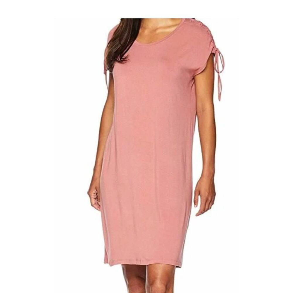VINCE CAMUTO Dress Coral 2X Round Neck Casual Comfy NWT